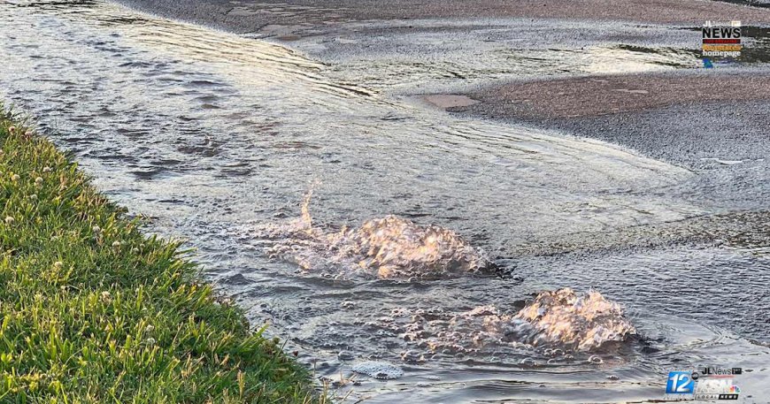 BUBBLING THROUGH: WATER MAIN BREAK IN MURPHY &amp; BYERS NEIGHBORHOOD