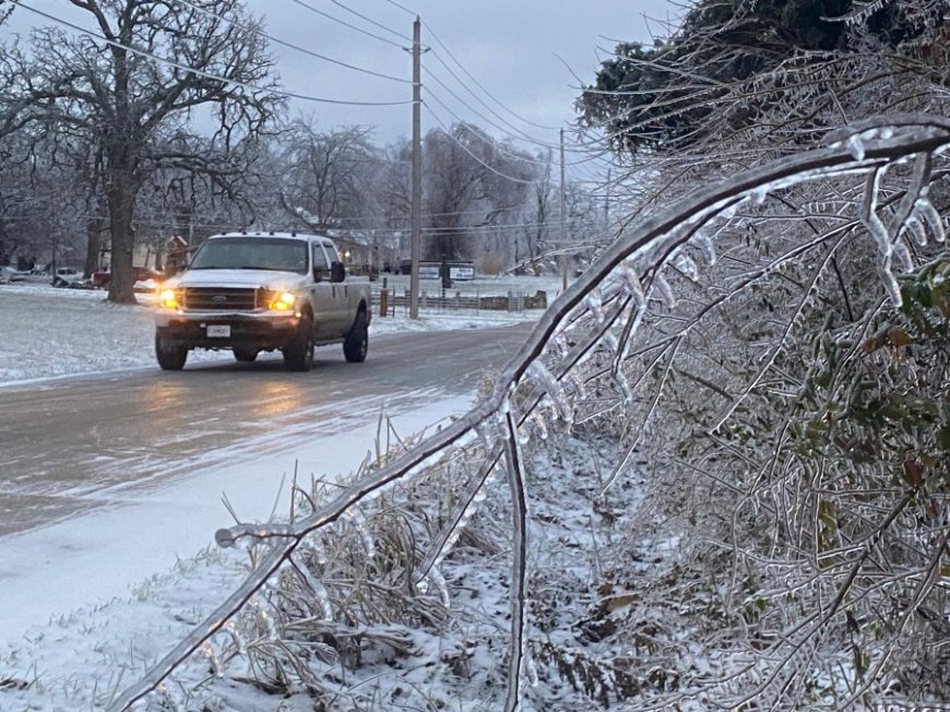 Power outages, ice totals impacting Mtn. Grove